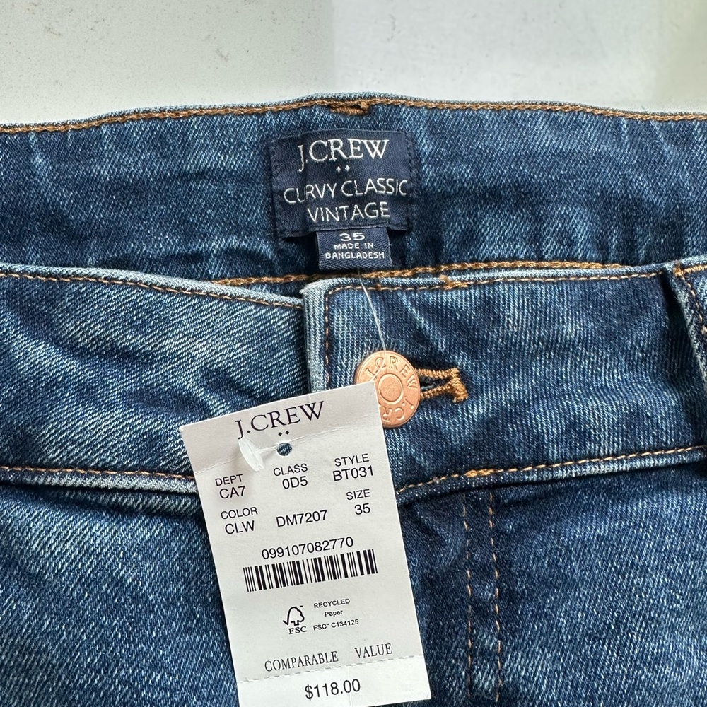 J. Crew Blue Straight Leg Jeans with Classic Denim Wash